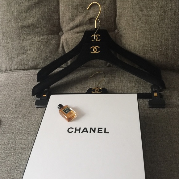 Chanel hangers and box. Small coco Chanel