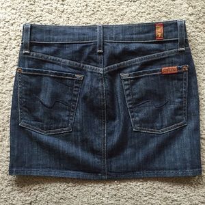Dark Wash Denim Skirt 7 for All Mankind