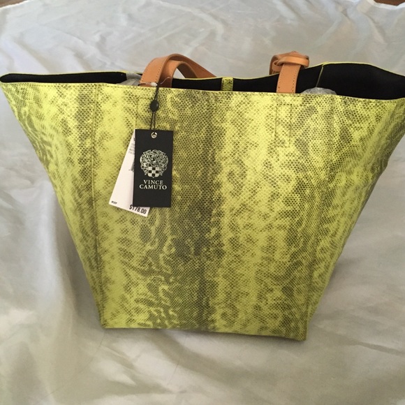 vince camuto snake tote