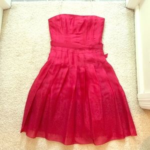 Strapless Red Embroidered Kay Unger Dress