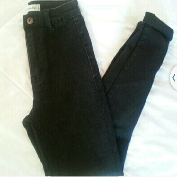 High waisted faded black jeans, Sz S