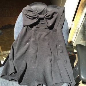 Black with glitter mini dress