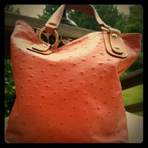 Maurizio Taiuti Genuine Ostrich Leather Handbag