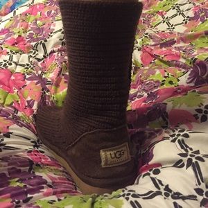 Brown Knit UGGs