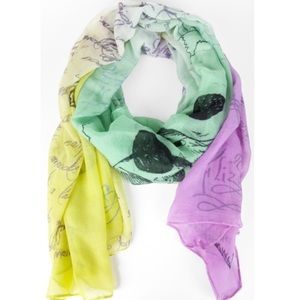 Oversized Pastel Skull Scarf/Beach Coverup