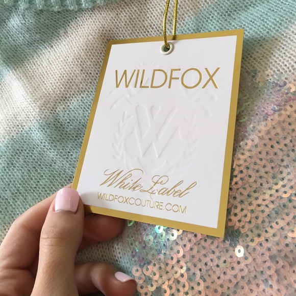 Wildfox WHITE LABEL glitter stripe heart sweater - Picture 3 of 4