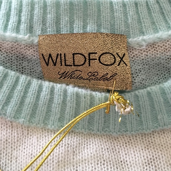 Wildfox WHITE LABEL glitter stripe heart sweater - Picture 4 of 4