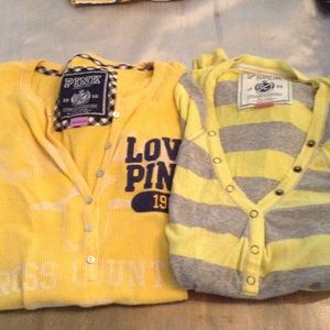 Victoria secret pink thermal 2 shirt bundle