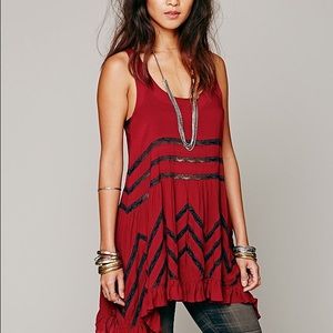 Free people baby doll intimates dress (red)