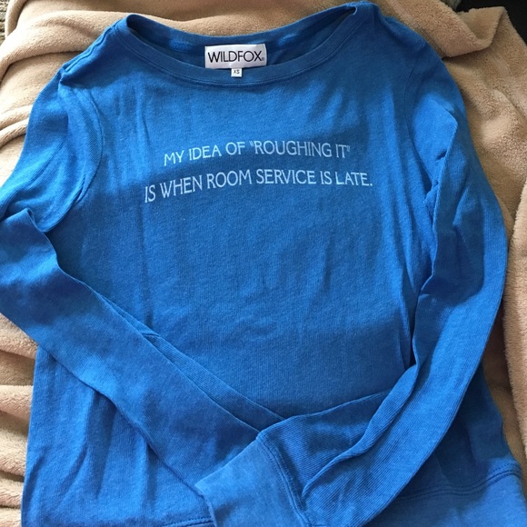 Wildfox Room Service long sleeve tee XS