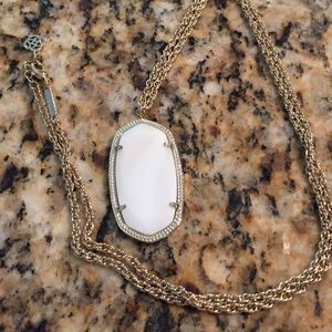Kendra Scott Rae Necklace: Gold & Mother of Pearl