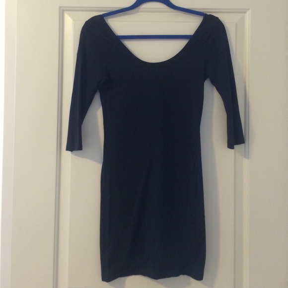 ASOS LBD black stretch 3/4 length dress