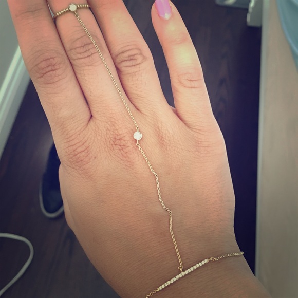 Beautiful ring to bracelet jewelry piece.