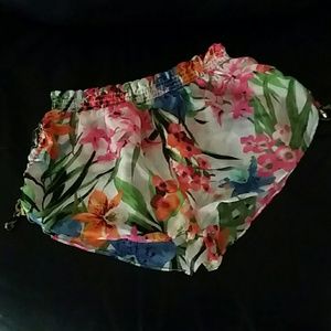 Victoria's Secret floral cover-up shorts, size S