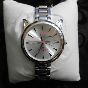 Cat design ladies watch