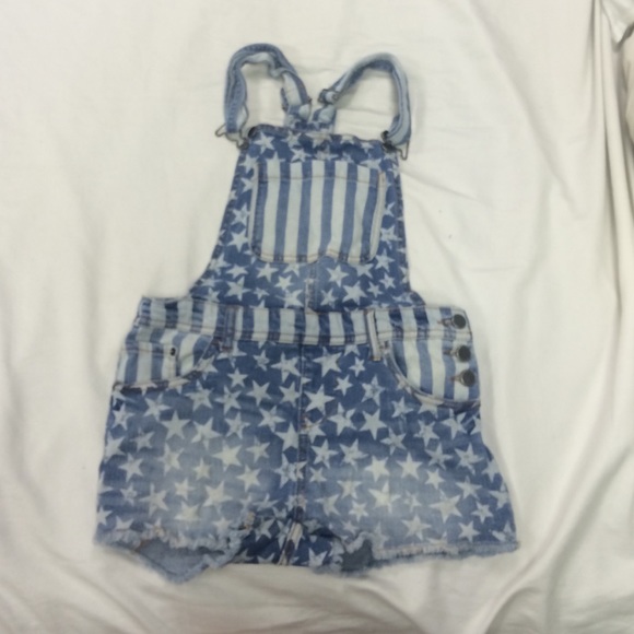 Xhilaration american flag overalls