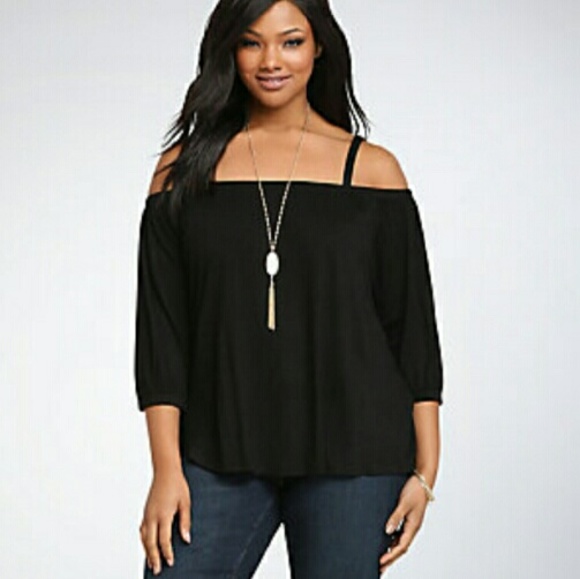 Smocked Cold Shoulder Top