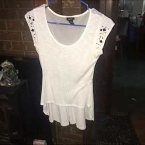 White Top with mesh back