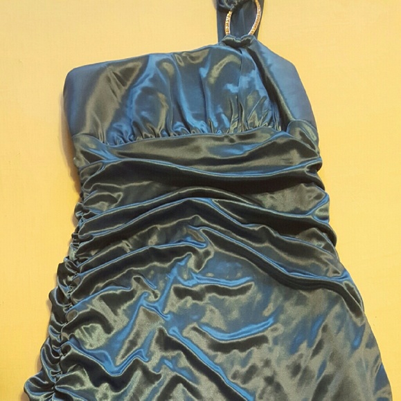 Xoxo aqua green special occasion dress
