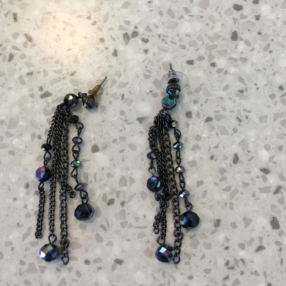Chain & bead earrings