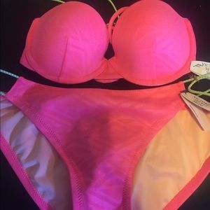 Bright pink Victoria secret swimsuit bottom
