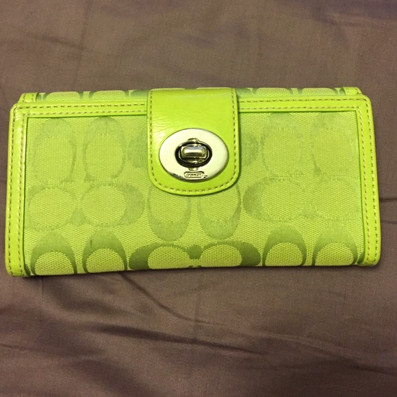 Lime Green Coach Wallet