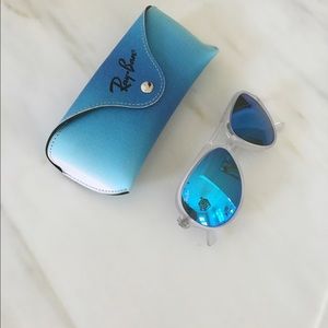 Ray Ban cats 5000. Transparent blue flash.