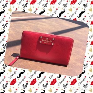 EUC Kate Spade Red Wellesley Neda Wallet!