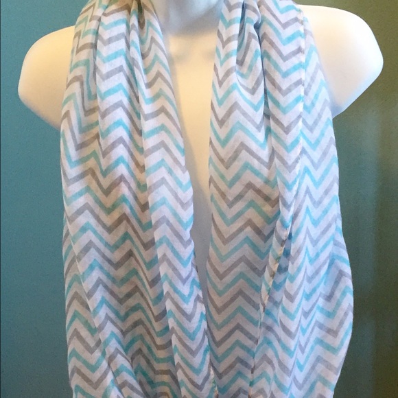 Lightweight Soft Chevron Sheer Infinity Scarf - Picture 2 of 4