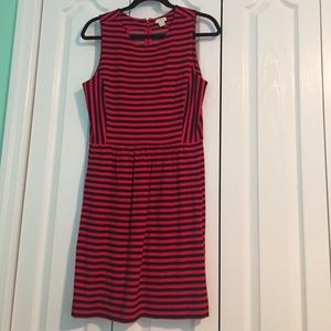 FACTORY SLEEVELESS STRIPE PONTE DRESS