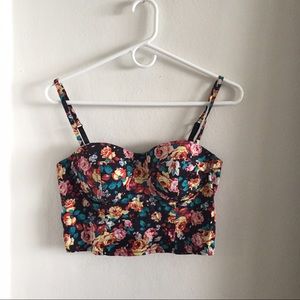 Black floral crop top!