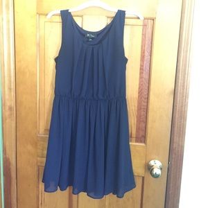 Navy blue chiffon dress