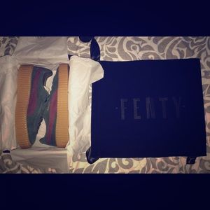 Rihanna puma suede creepers, green Bordeaux - gum