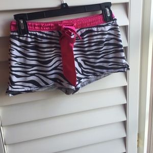 Zebra sleep shorts