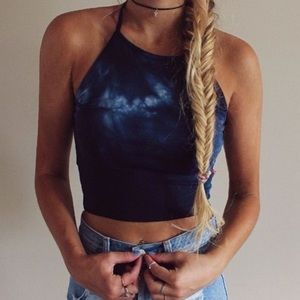 Brandy melville tie dye halter top ☯️