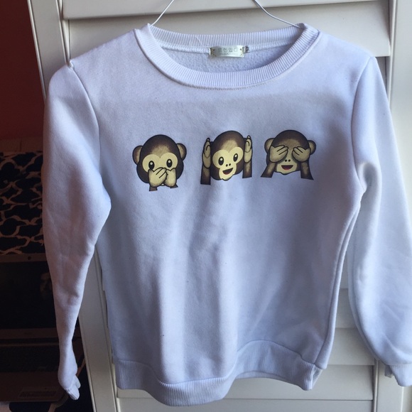 Monkey emoji sweater