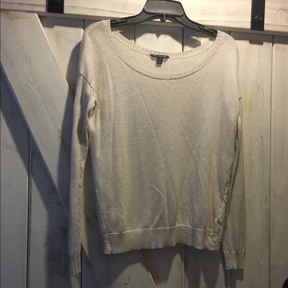 AEO Cream Sweater with Lace back