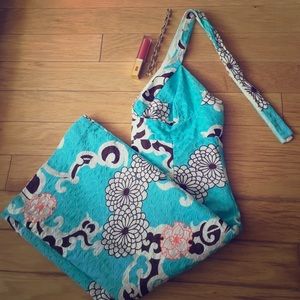 Trina Turk Halter Cocktail Dress