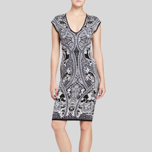 NWT Adrianna Papell Damask Sweater Dress