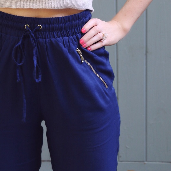 ️Navy Dressy Joggers *Last Item* - Picture 2 of 4