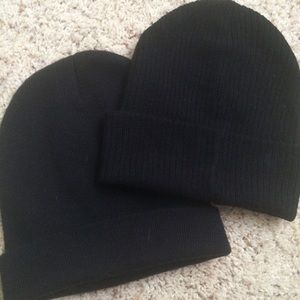 Black Winter Beanies Unisex