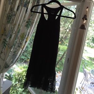 Intimately Free People Black Lace/Mesh Bottom Slip