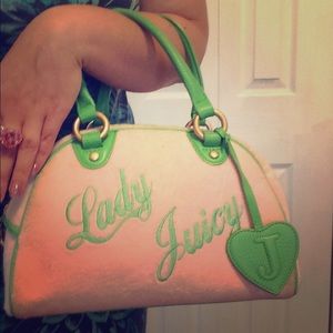 Juicy Couture Bowler Bag Pink Terrycloth
