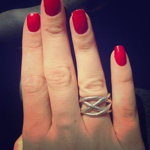 Authentic Tiffany criss cross ring