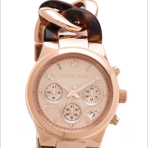 Michael Kors Accessories - 💍 Michael Kors turtoise and rose gold link watch