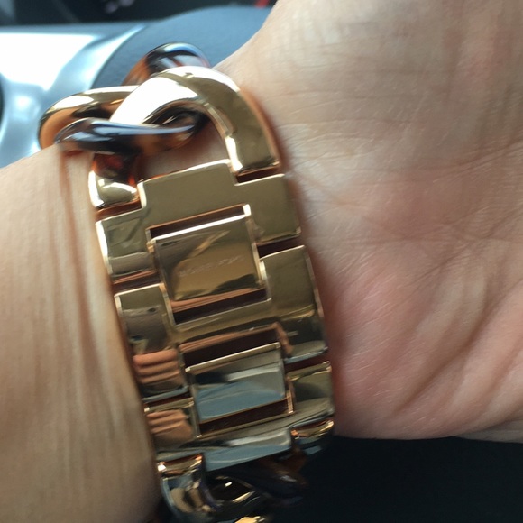 💍 Michael Kors turtoise and rose gold link watch - Picture 4 of 4