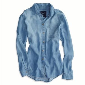 American Eagle Outfitters Chambray Denim Shirt