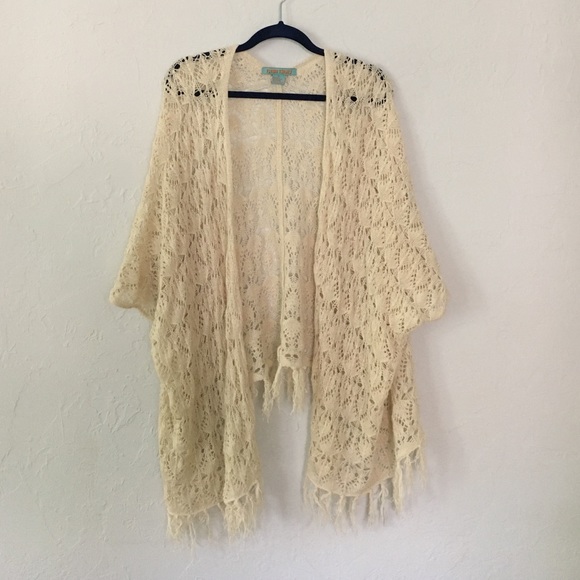 Flying Tomato knit poncho/sweater