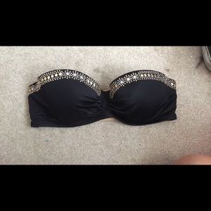 Black and Gold Victoria's Secret Bikini Top