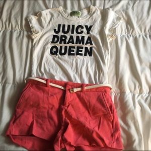Pink high waisted shorts